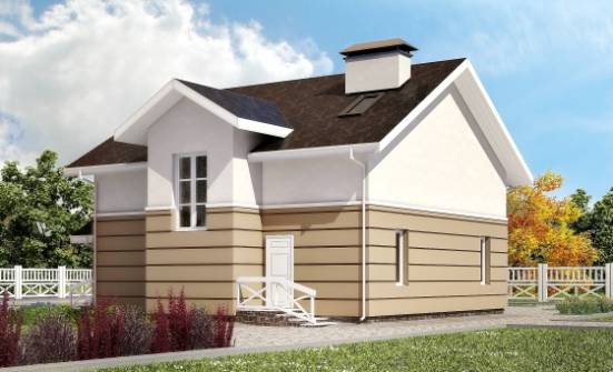 155-009-П Проект двухэтажного дома с мансардой, классический домик из поризованных блоков Ковылкино | Проекты домов от House Expert