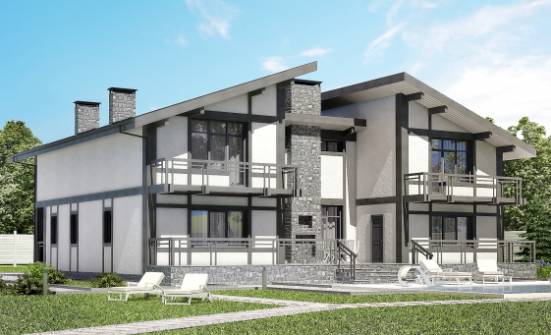 280-002-П Проект двухэтажного дома с мансардным этажом, бюджетный коттедж из кирпича Рузаевка | Проекты домов от House Expert
