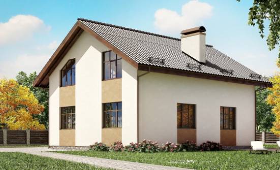 170-002-П Проект двухэтажного дома с мансардным этажом, экономичный коттедж из арболита Саранск | Проекты домов от House Expert