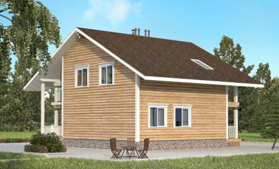 130-001-П Проект двухэтажного дома мансардный этаж, небольшой загородный дом из дерева Рузаевка | Проекты домов от House Expert
