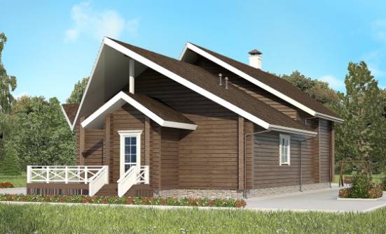 210-002-Л Проект двухэтажного дома мансардой, уютный загородный дом из дерева Саранск | Проекты домов от House Expert