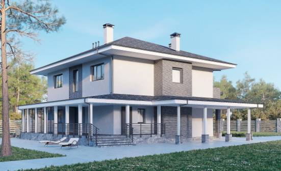 250-004-Л Проект двухэтажного дома, большой домик из пеноблока Рузаевка | Проекты домов от House Expert