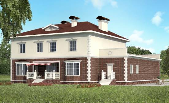 380-001-Л Проект двухэтажного дома, гараж, красивый дом из кирпича Ковылкино | Проекты домов от House Expert