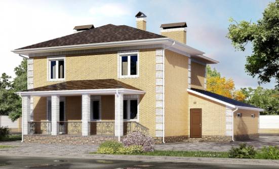 220-006-Л Проект двухэтажного дома, гараж, просторный загородный дом из керамзитобетонных блоков Ковылкино | Проекты домов от House Expert