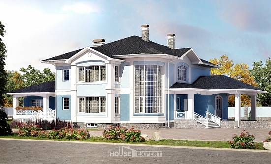 620-001-П Проект трехэтажного дома, гараж, большой дом из поризованных блоков Ковылкино | Проекты домов от House Expert