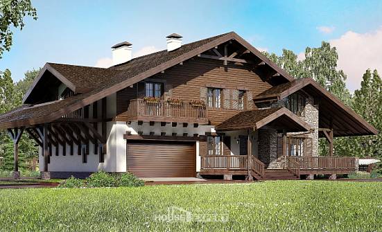320-001-П Проект двухэтажного дома с мансардным этажом и гаражом, современный домик из кирпича Саранск | Проекты домов от House Expert