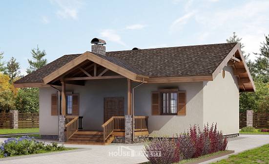 090-002-Л Проект одноэтажного дома, компактный загородный дом из кирпича Саранск | Проекты домов от House Expert