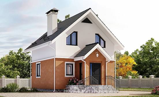 070-001-Л Проект двухэтажного дома мансардой, компактный дом из керамзитобетонных блоков Саранск | Проекты домов от House Expert