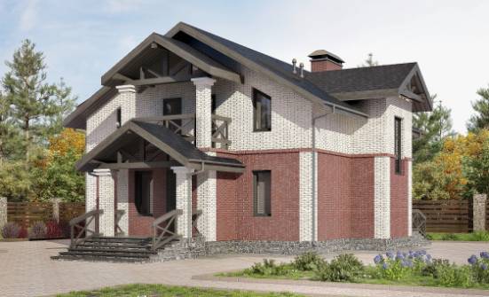 160-014-Л Проект двухэтажного дома, недорогой дом из теплоблока Саранск | Проекты домов от House Expert