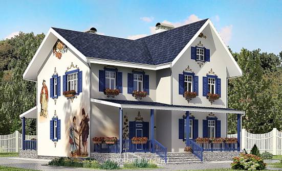 180-003-П Проект двухэтажного дома, простой домик из кирпича Саранск | Проекты домов от House Expert