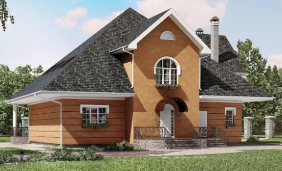 310-001-П Проект двухэтажного дома мансардой, красивый дом из теплоблока Ковылкино | Проекты домов от House Expert