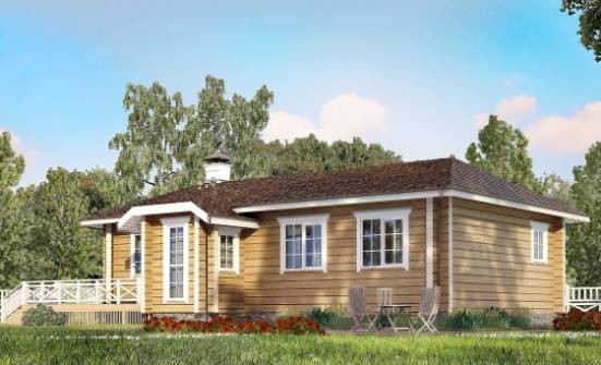 095-001-Л Проект одноэтажного дома, доступный загородный дом из дерева Рузаевка | Проекты домов от House Expert
