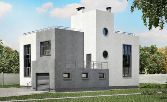 255-001-П Проект двухэтажного дома, гараж, классический дом из газосиликатных блоков Рузаевка | Проекты домов от House Expert