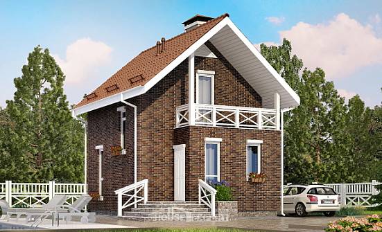 045-001-Л Проект двухэтажного дома с мансардой, простой дом из пеноблока Саранск | Проекты домов от House Expert