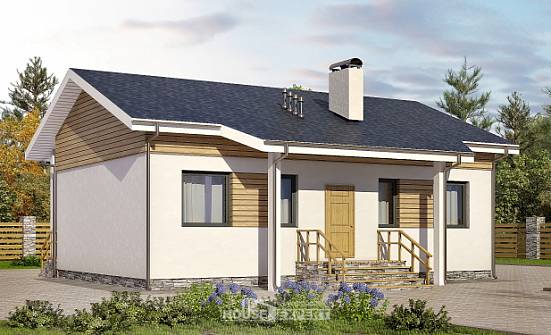 080-004-П Проект одноэтажного дома, экономичный домик из керамзитобетонных блоков Рузаевка | Проекты домов от House Expert