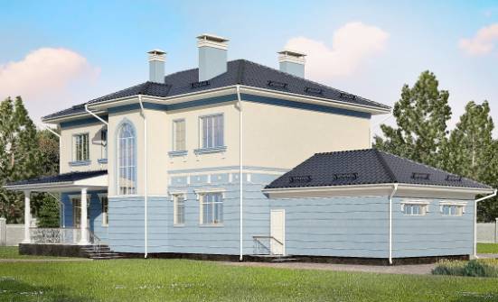 285-003-Л Проект двухэтажного дома и гаражом, современный загородный дом из кирпича Ковылкино | Проекты домов от House Expert