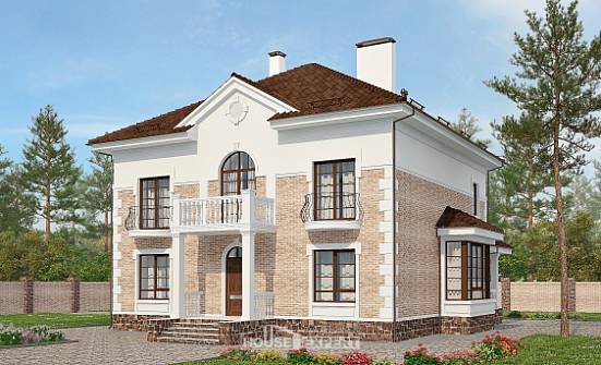 220-008-П Проект двухэтажного дома, средний дом из кирпича Ковылкино | Проекты домов от House Expert