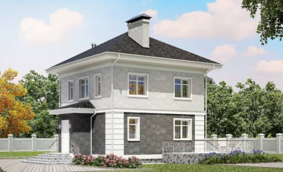 090-003-П Проект двухэтажного дома, бюджетный коттедж из поризованных блоков Рузаевка | Проекты домов от House Expert