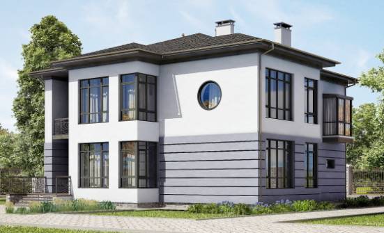 300-006-Л Проект двухэтажного дома и гаражом, большой дом из кирпича Саранск | Проекты домов от House Expert