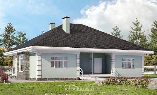 135-003-Л Проект одноэтажного дома, небольшой загородный дом из газосиликатных блоков Саранск | Проекты домов от House Expert