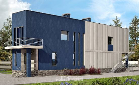 100-003-П Проект двухэтажного дома, скромный загородный дом из керамзитобетонных блоков Рузаевка | Проекты домов от House Expert