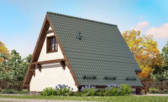 070-003-П Проект двухэтажного дома мансардой, простой коттедж из дерева Саранск | Проекты домов от House Expert