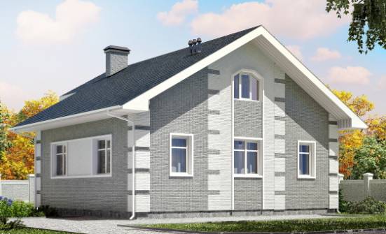 115-001-Л Проект двухэтажного дома мансардный этаж, доступный дом из поризованных блоков Ковылкино | Проекты домов от House Expert
