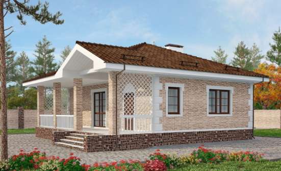 065-002-П Проект бани из кирпича Рузаевка | Проекты одноэтажных домов от House Expert