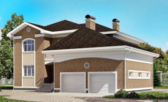 335-002-П Проект двухэтажного дома, гараж, классический коттедж из кирпича Саранск | Проекты домов от House Expert