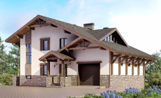 305-002-Л Проект трехэтажного дома мансардой, просторный загородный дом из кирпича Саранск | Проекты домов от House Expert