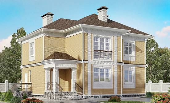 160-001-Л Проект двухэтажного дома, бюджетный загородный дом из бризолита Саранск | Проекты домов от House Expert