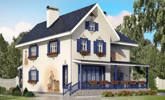 180-003-П Проект двухэтажного дома, простой домик из кирпича Саранск | Проекты домов от House Expert