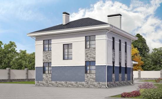 150-014-Л Проект двухэтажного дома, бюджетный загородный дом из газобетона Саранск | Проекты домов от House Expert