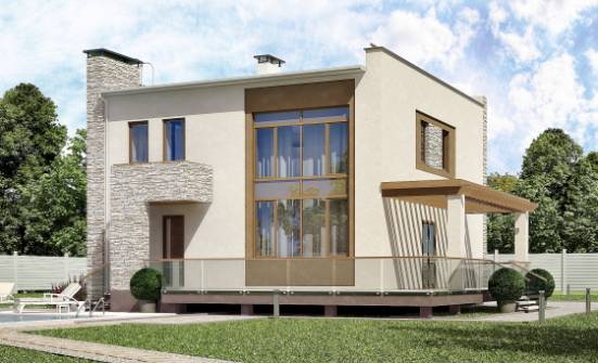 185-001-П Проект двухэтажного дома, простой загородный дом из керамзитобетонных блоков Ковылкино | Проекты домов от House Expert