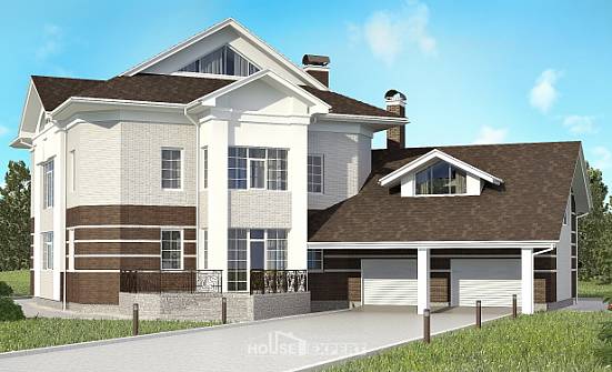 410-001-П Проект двухэтажного дома и гаражом, красивый дом из кирпича Рузаевка | Проекты домов от House Expert
