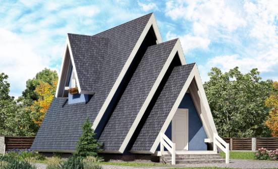 100-002-П Проект двухэтажного дома мансардой, доступный дом из бревен Саранск | Проекты домов от House Expert