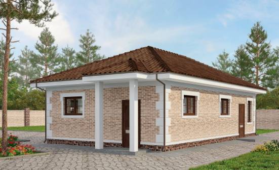 070-005-П Проект гаража из кирпича Ковылкино | Проекты одноэтажных домов от House Expert