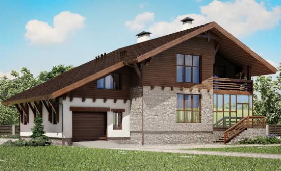 420-001-П Проект трехэтажного дома мансардный этаж, гараж, красивый домик из кирпича Саранск | Проекты домов от House Expert