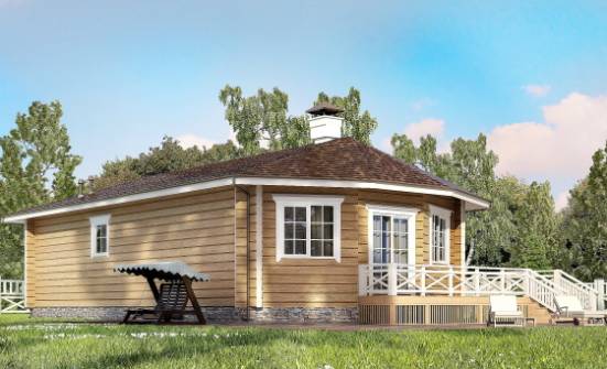 095-001-Л Проект одноэтажного дома, доступный загородный дом из дерева Рузаевка | Проекты одноэтажных домов от House Expert