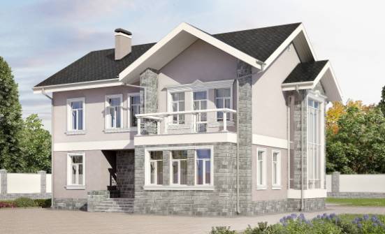 170-008-П Проект двухэтажного дома, красивый дом из арболита Рузаевка | Проекты домов от House Expert