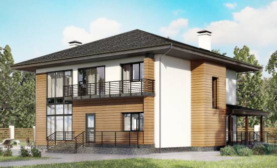 245-001-П Проект двухэтажного дома, средний дом из пеноблока Саранск | Проекты домов от House Expert