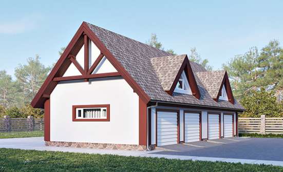 145-002-Л Проект гаража из бризолита Ковылкино | Проекты домов от House Expert