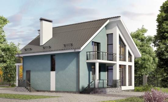 170-006-П Проект двухэтажного дома мансардой, недорогой загородный дом из бризолита Саранск | Проекты домов от House Expert