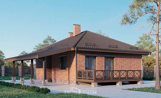 070-006-Л Проект одноэтажного дома, бюджетный дом из поризованных блоков Саранск | Проекты домов от House Expert