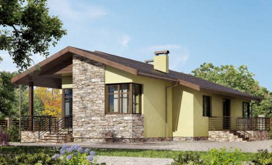 130-007-Л Проект одноэтажного дома, простой дом из твинблока Ковылкино | Проекты домов от House Expert