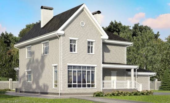 190-001-Л Проект двухэтажного дома, гараж, классический дом из кирпича Рузаевка | Проекты домов от House Expert