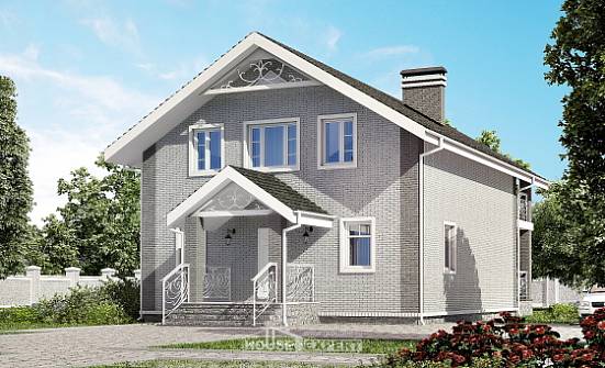150-007-П Проект двухэтажного дома с мансардой, экономичный дом из теплоблока Рузаевка | Проекты домов от House Expert