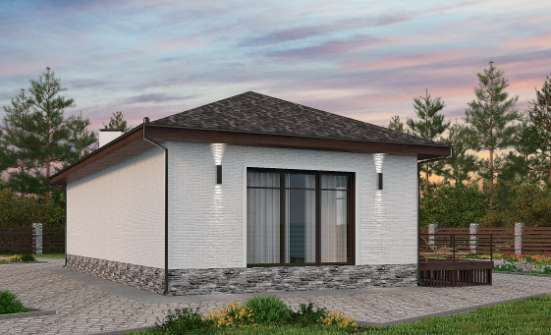 145-001-Л Проект бани из арболита Саранск | Проекты одноэтажных домов от House Expert