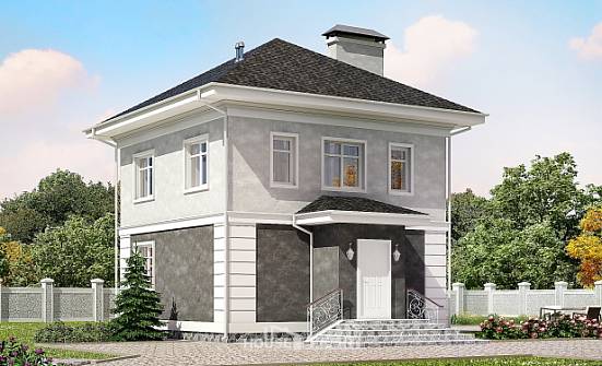 090-003-П Проект двухэтажного дома, бюджетный коттедж из поризованных блоков Рузаевка | Проекты домов от House Expert