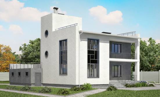 255-001-П Проект двухэтажного дома, гараж, классический дом из газосиликатных блоков Рузаевка | Проекты домов от House Expert
